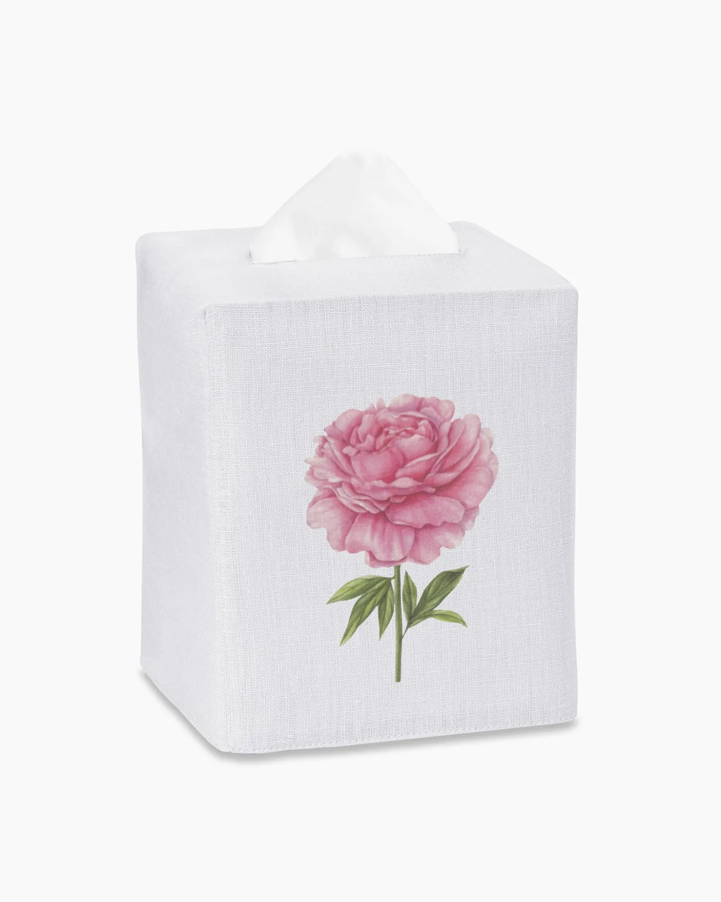 Henry Handwork Peony Linen Tissue Box Cover