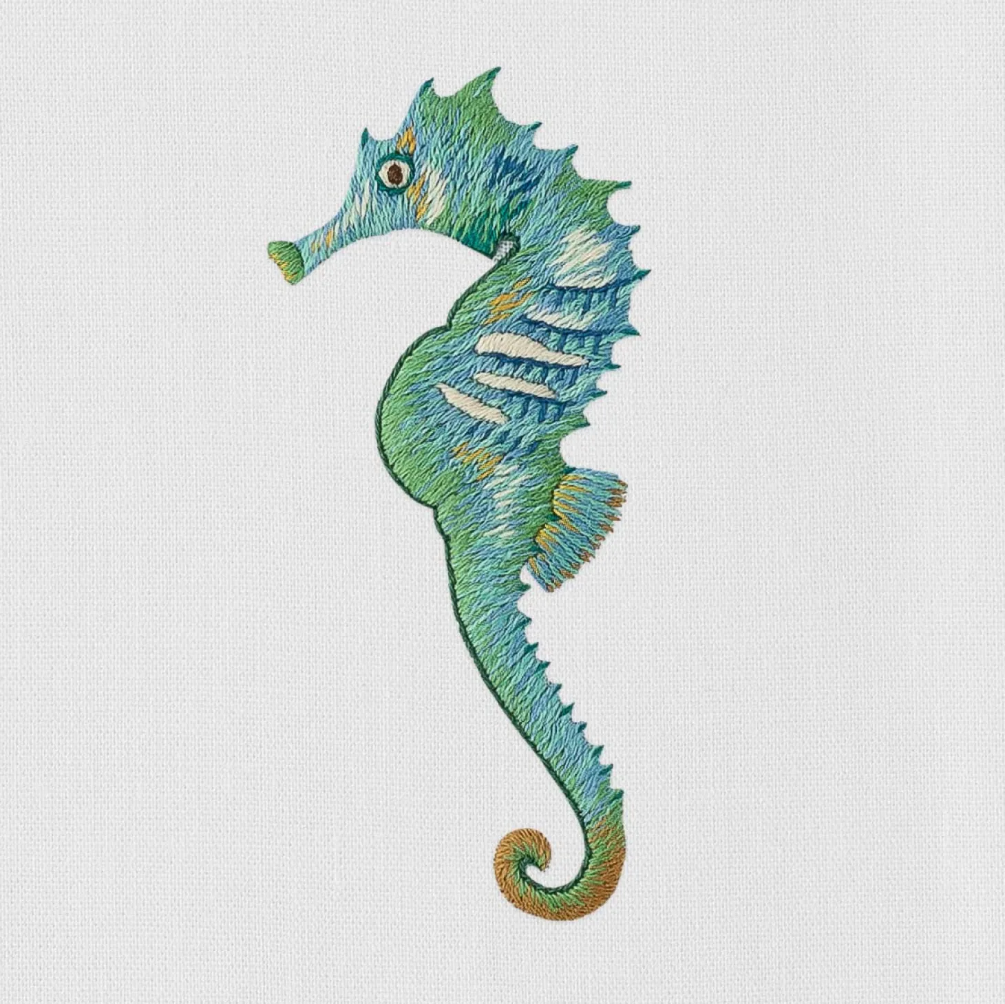 Henry Handwork Seahorse Hand Towel - Thumbnail 2